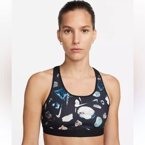 Nike Dri-Fit Swoosh Fly High Support Adjustable Sports Bra Small black NWT $65